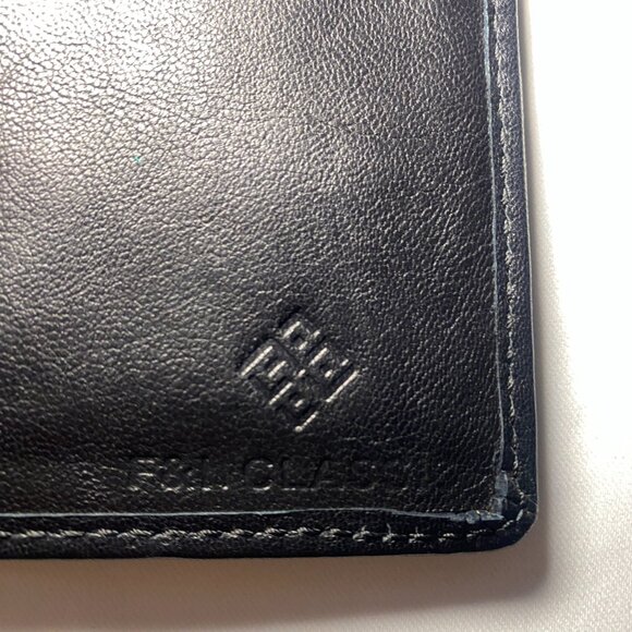 F&L Classic Black Tri-Fold Full Grain Leather Wallet RFID Zipper Snaps New NoBox - Picture 9 of 9